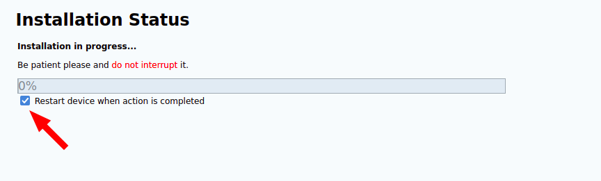 Progress installation